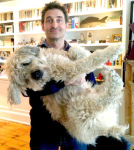 Author Tad Hills and his dog, Rocket