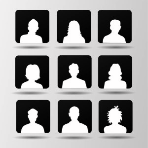 Icons indicating anonymous individuals 